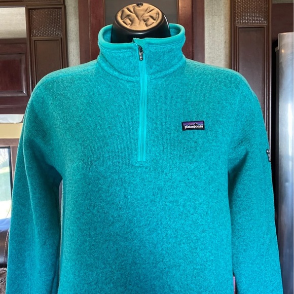 Patagonia Better Sweater 1/4 Zip In Turquoise - Picture 2 of 7